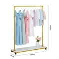thumbnail image 3 of Clothing Store Rolling Garment Rack with Wheel, Floor-Standing Clothing Rack, Shoes Bags Clothes Organizer Storage Shelves for Bedroom Retail Boutique Use, 3 of 9