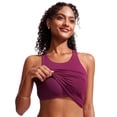 thumbnail image 4 of Top Tankini CRZ YOGA con Espalda Deportiva, Relleno y Cuello Alto Fucsia M, 4 of 5