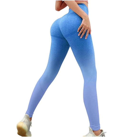 Women's Seamless Yoga Pants High Waisted Gradient Sports Tights Fitness Workout Leggings Casual Athletic Gym Pants