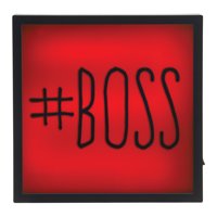 Elements 10 inch Plastic " Hashtag Boss" LED Shadow Box