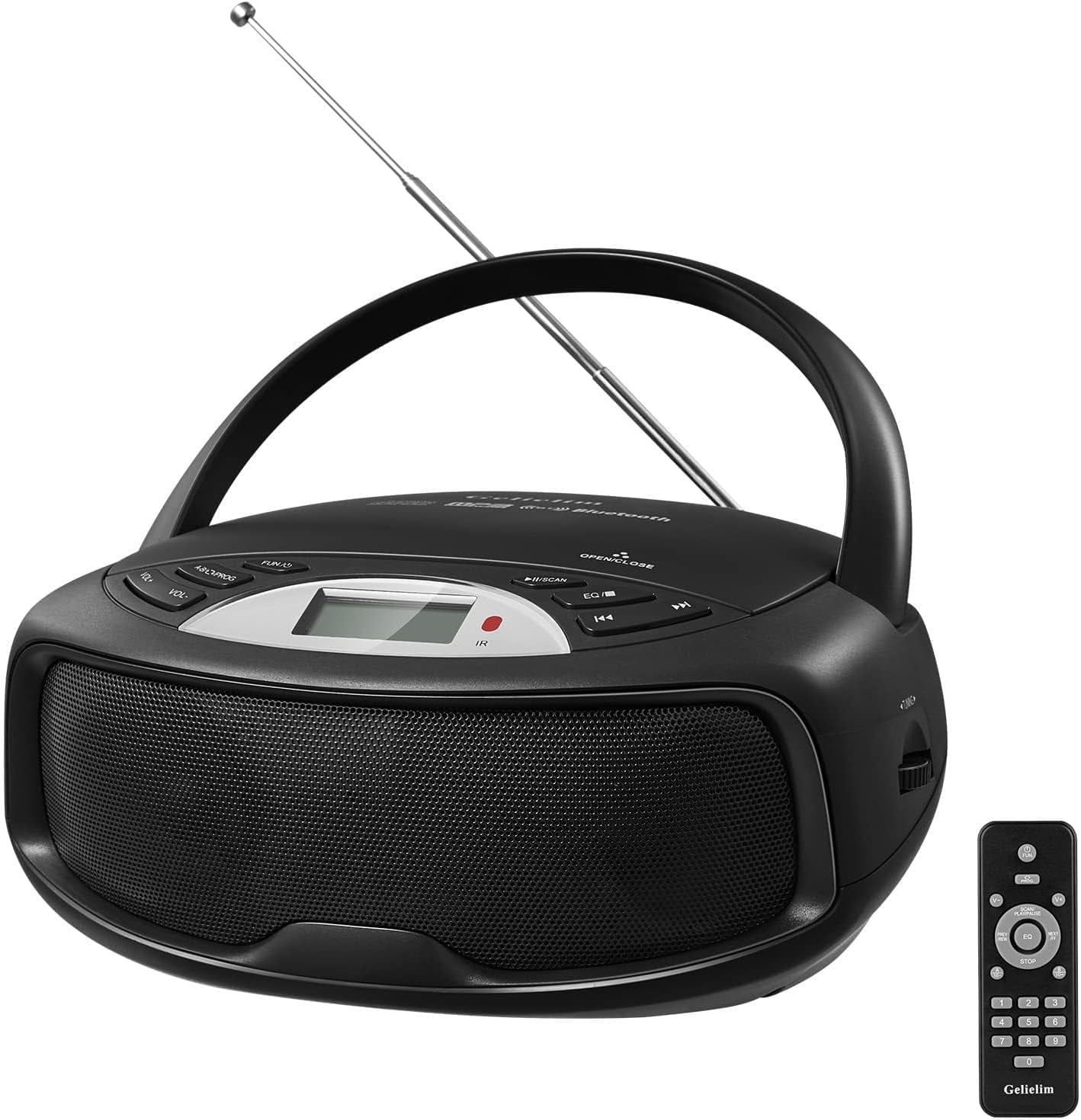Sharp QT-CD290(BK) Portable CD MP3 Cassette Boombox with AM