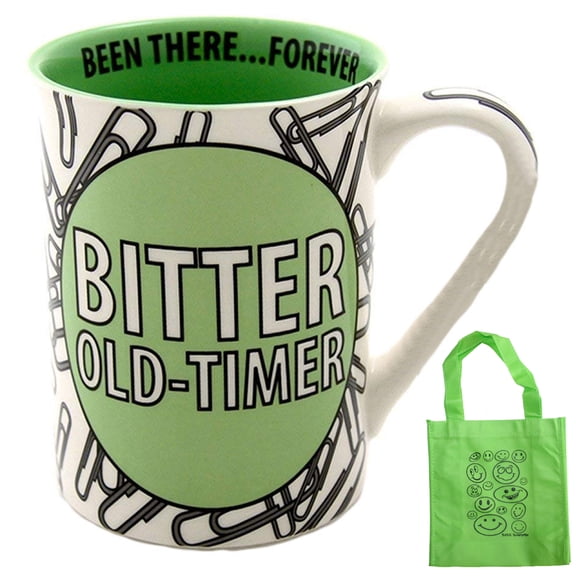 Bitter Old Timer Funny Coffee Mug 16oz & Tote, Bundle Set