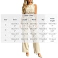 thumbnail image 2 of Women's 2 Piece Outfits Lounge Sets Women Fashion Casual Solid Color Neck Sleevelesstank Top Straight Leg Pants Set Khaki S, 2 of 5