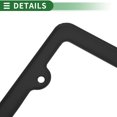 thumbnail image 6 of Unique Bargains License Plate Frame Aluminum Alloy Car Front Rear License Plate Holder with Screws Caps 4 Hole 1 Set Round Hole Narrow Frame Matte Black, 6 of 8