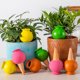 thumbnail image 5 of Juego de 4, goteo para plantas y jardineras de interior, globo de riego, amarillo, verde, rosa, naranja TUNC Sencillez, 5 of 5
