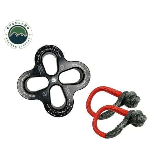 R.D.L. 8" Recovery Distribution Link 45,000 lb. Black and (2) 5/8" Soft Shackles