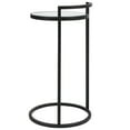 thumbnail image 2 of 26 Inch Metal Frame Mirrored Top Accent Table, Black- Saltoro Sherpi, 2 of 5