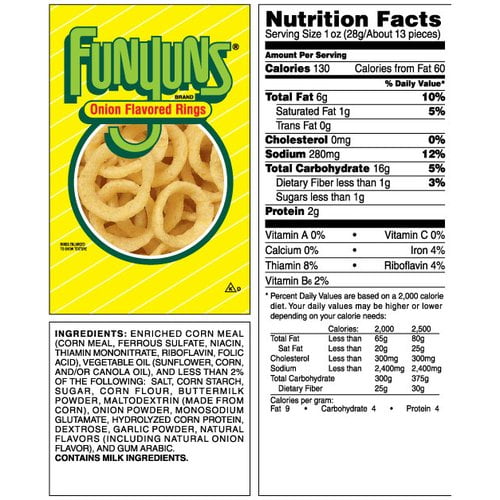 Funyuns Nutrition Information Blog Dandk