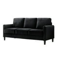 thumbnail image 4 of Home Design Airell Velvet Arm Sofa with Plush Armrests and Sleek Black Legs, Modern Upholstered Design for Living Room, Black, 4 of 6