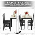 thumbnail image 3 of Recaceik 5 Piece Dining Room Furniture Table Set，30.1” H Faux Marble Tabletop and 4 PU Leather Chairs, 3 of 5