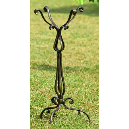 33683 Scroll Bath/Feeder Base (Glass ALUMINUM