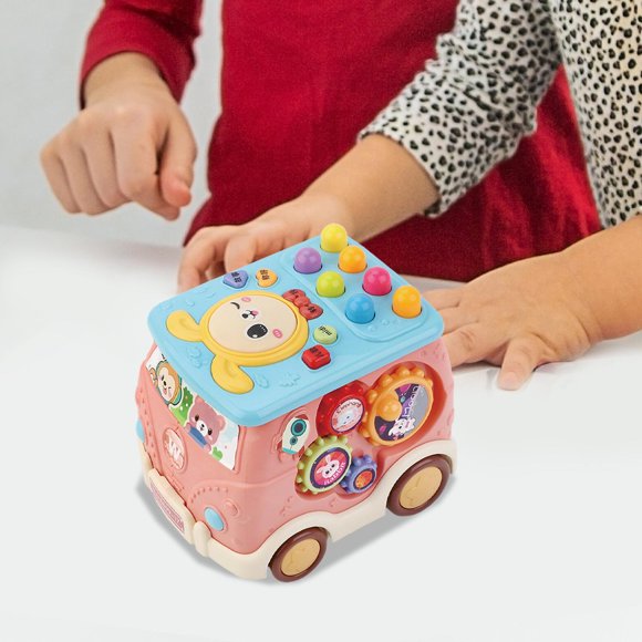 Autobús Musical de Juguete CUTICAT Rosa Juguete Educativo para Niños de 1 Año