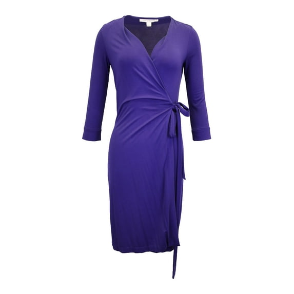 Pre-Owned Diane Von Furstenberg Wrap Dress in Indigo Cellulose Fiber