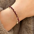 thumbnail image 4 of Heart Red CZ Ruby tennis bracelet, bracelet for women, july birthstone, 925 Sterling silver bracelet, Gold tennis bracelet, 4 of 4