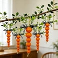 thumbnail image 4 of Junepar Easter Decorations Wooden Carrot Ornaments Easter Carrot Hanging Ornament Craft for Tree 8pcs Wooden Carrot with Bead String Tree Hanging Decorations, 4 of 7