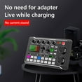 thumbnail image 2 of Live Sound Card with Dj Mixer Effects & Voice Changer, F998 Live Sound Card Audio Mixer, Professional Sound Mixer Board, LED Light Voice Changer Sound Card with Multiple Sound Effects, 2 of 8