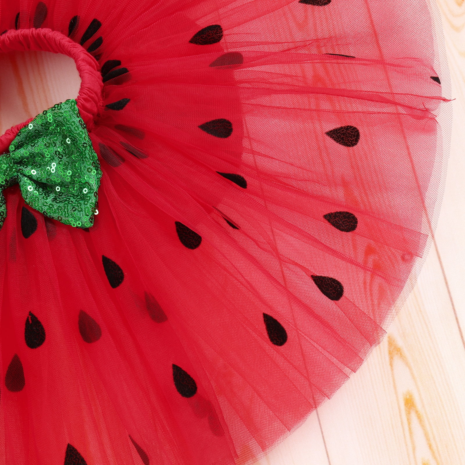 IBTOM CASTLE Baby Girls Watermelon 1st/2nd Birthday Outfit Princess Ruffle Romper Tutu Skirt Leggings Headband 4pcs Clothes Set 12 Months Red-My 1st Birthday