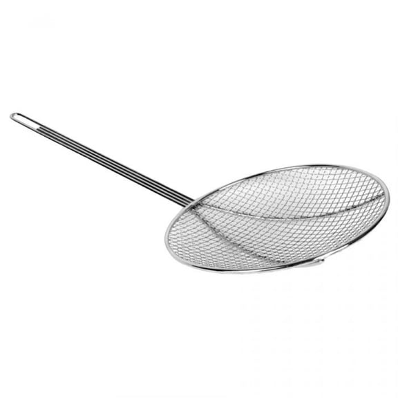 Truecraftware – 5- Inch Round Wire Skimmer with 17-1/2"" Handle Length, Nickel Plated