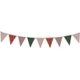 thumbnail image 2 of Miwamany Christmas Pennant Banner, Triangle Flag Bunting with Plaid Snowflake, Holiday Party Indoor Wall Hanging Decor, 49.6 Inch Paper Garland, Christmas Decorations Indoor, 2 of 8