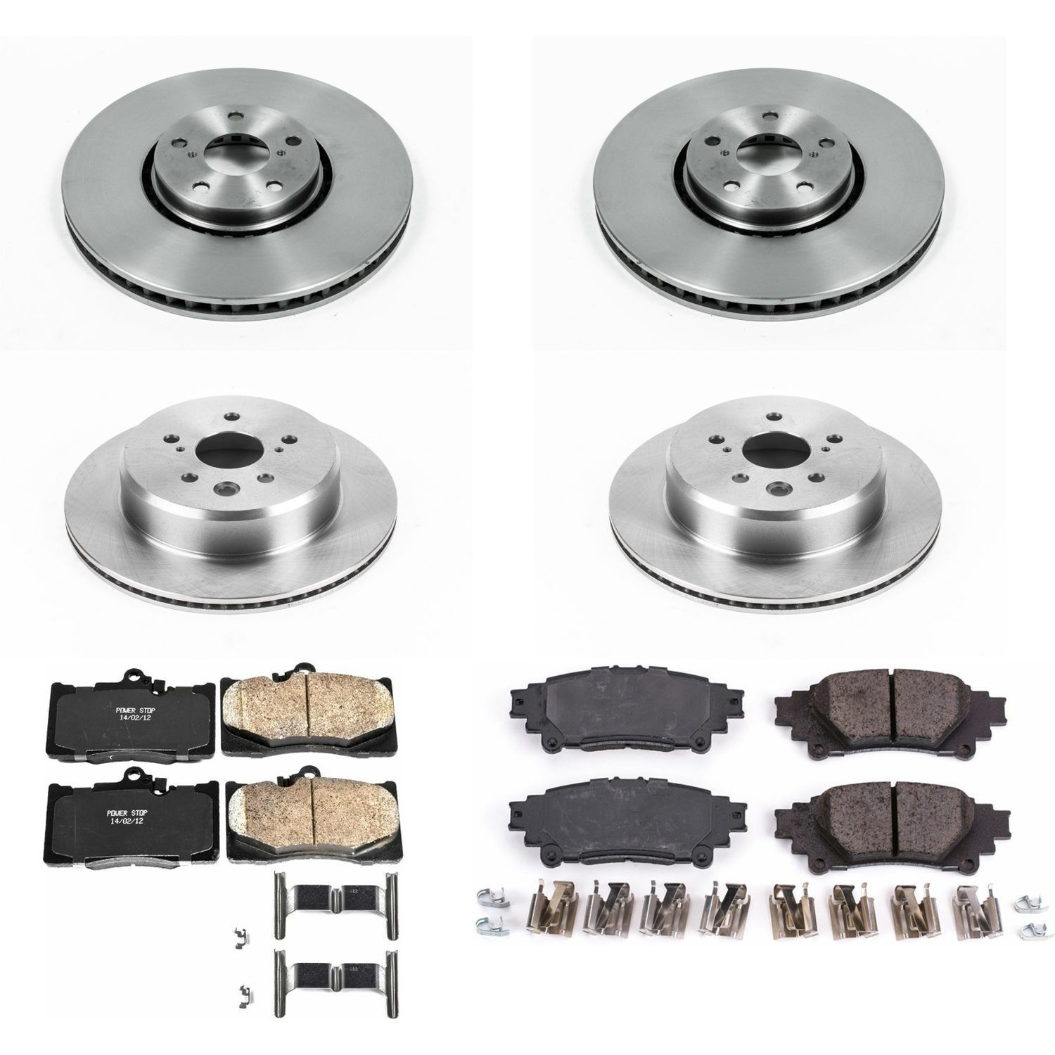 PowerStop Front and Rear Stock Replacement Brake Pad and Rotor Kit Fits: LEXUS Select Models KOE6929