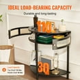 thumbnail image 2 of Half-Moon Rattan Console Table with 2 Storage Drawers & Sliding Door, Black - Entryway Hallway Furniture, 2 of 7