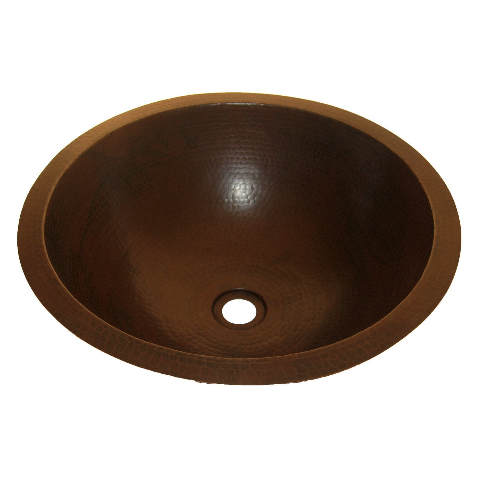 Novatto TCU-001AN CARACAS Round Undermount Antique Copper Bath Sink ...