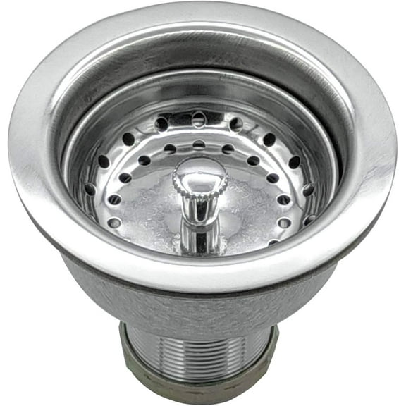 Avalon Stainless Steel Double Cup Kitchen Strainer Drain 3-1/2 Deep Type Chrome Finished