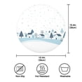 thumbnail image 7 of WOBOGO Simple Winter Round Placemats Set of 4 Heat Resistant Washable Kitchen Table Decorations 15.4in, 7 of 7