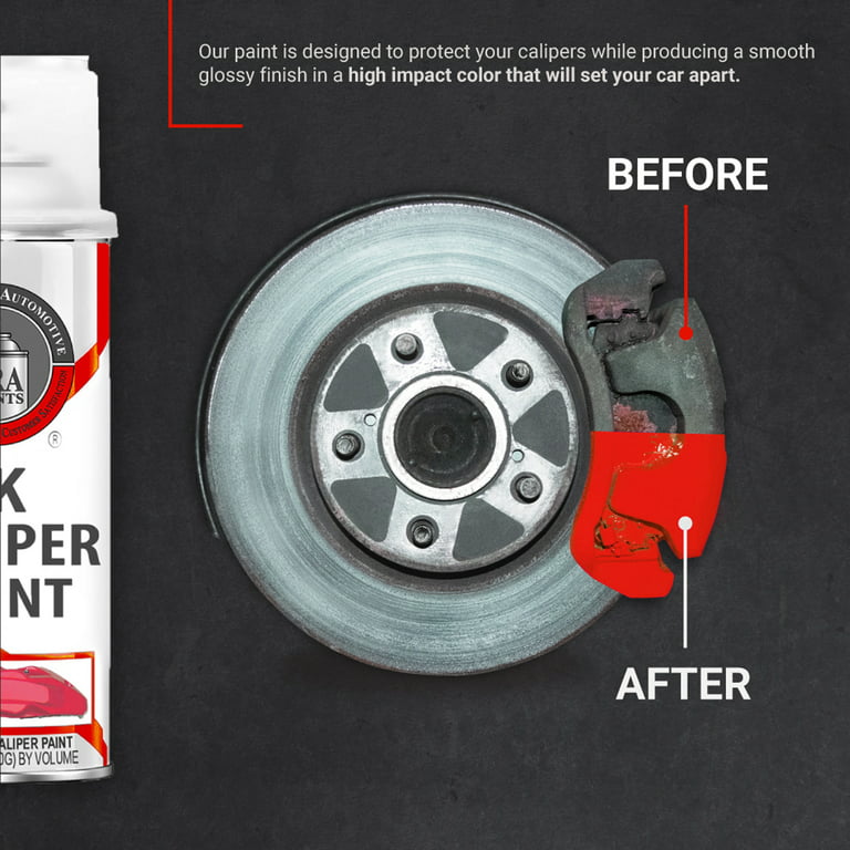 Engine Enamel Bright Red Paint Brake Caliper High Heat Temp Coating Spray 2  Cans