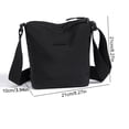 thumbnail image 2 of HUISZJ Nylon Crossbody Bag, Messenger Bag with Adjustable Shoulder Strap, Casual Crossbody Purse for Work Travel Outdoor (Black), 2 of 9