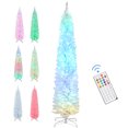thumbnail image 1 of HOMCOM 7.5ft Christmas Tree with DIY Synchronized LEDs, Xmas Tree, White, 1 of 10