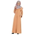 thumbnail image 3 of Bimba Islamic Clothes For Women Long Dress With Printed Hijab/Scarf Rayon Abaya Maxi Front Button Muslim Dress, 3 of 6