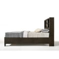 thumbnail image 2 of 4 Drawer Wooden Eastern King Bed with Metal Pulls, Brown, 2 of 2