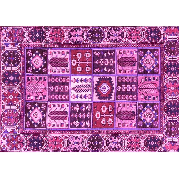 Ahgly Company Indoor Rectangle Persian Pink Traditional Area Rugs, 7' x 9'