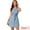 Light Blue, variant on Sleeveless Collar Button Down Tie Waist Belt Shirt Dress XS Blue