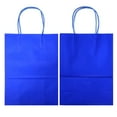 thumbnail image 3 of AZOWA Gift Bags Small Kraft Paper Bags with Handles (5 x 3.1 x 8.2 in, Royal Blue Color, 50 Pcs), 3 of 7
