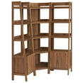 thumbnail image 2 of Bixby 3-piece Corner Bookshelf Set with Narrow Bookshelves in Walnut, 2 of 9