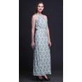 thumbnail image 2 of Bimba Block Women Side Slits Long Casual Halter Maxi Dress Printed Party Wear-XX-Large, 2 of 6