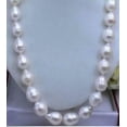 thumbnail image 2 of K-KED GENUINE HUGE 12-13MM NATURAL WHITE FRESHWATER BAROQUE PEARL NECKLACE 14-36''-25'', 2 of 5