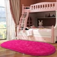thumbnail image 2 of SARAG Ultra Soft Fluffy Bedroom Rugs Kids Room Carpet Modern Shaggy Area Rugs Home Decor 2.6' X 5.3', Hot Pink, 2 of 9