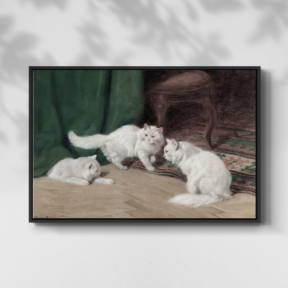 Vintage Animal Print-VI By Wexford Home Framed in Black Wood Gallery Wrapped Canvas 27 in. x 41 in.