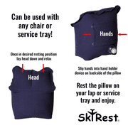 SkyRest® Inflatable Head Neck Rest Travel Pillow- Portable Made of PVC Material