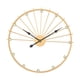 thumbnail image 4 of Reloj colgante artístico, adorno moderno, redondo, silencioso, sin tictac, para oficina, Oro, 4 of 9