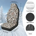 thumbnail image 7 of Uorisanigo 2 Pcs Front Car Seat Cover, Brown Leopard Print High Back Bucket Car Seat Cover for Front Seats, Universal Fit for Cars Trucks and SUVs, Soft Plush Coral Velvet Fabric, 7 of 7