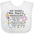 thumbnail image 3 of Inktastic My First New Years Resolutions with Baby Clip Art and Stars Girls Baby Bib, 3 of 4