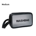 thumbnail image 2 of Wosthever Bolsa de almacenamiento de viaje para mujer de PU, organizador de artículos de aseo, bolsa de cosméticos de PVC impermeable, bolsa de Almacenamiento y organización del hogar Negro METRO, 2 of 6