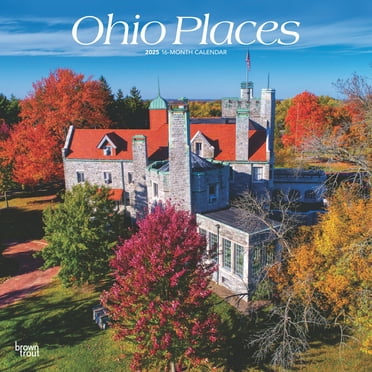 Ohio Places | 2025 12x24" (Hanging) Wall Calendar | Plastic-Free | BrownTrout