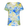 thumbnail image 4 of Tops Para Mujer Blusa Estampada Informal Camisetas Con Cuello en V Camisetas de Manga Corta Odeerbi ODB179989, 4 of 5