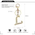 thumbnail image 2 of SURJDE Letter Keychains for Women Purse Charms for Handbags Crystal Initial Alphabet Pendant with Key Rings, 2 of 6