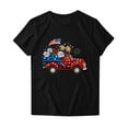 thumbnail image 4 of SOOMLON Patriotic Short Sleeve Tops for Women Truck American Flag Shirts Crew Neck Independence Day Tops Short Sleeve Trendy T-Shirt Loose Fitting Tee Blouse Apparel, 4 of 4